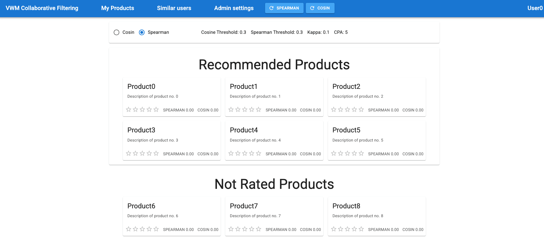 Product Recommendation App